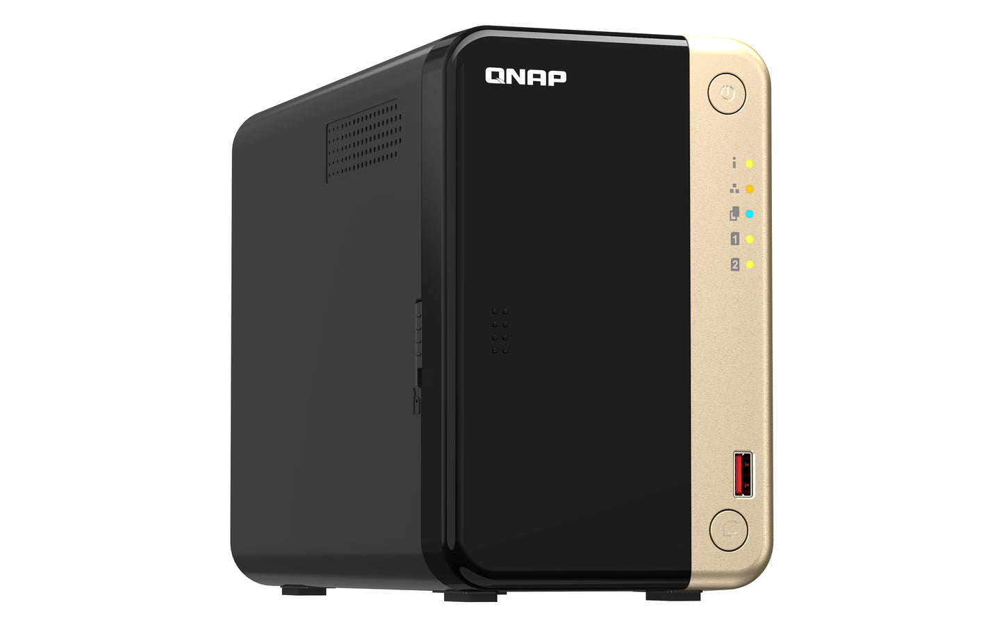 QNAP TS-264 NAS Tower Ethernet LAN Black, Gold N5095-3