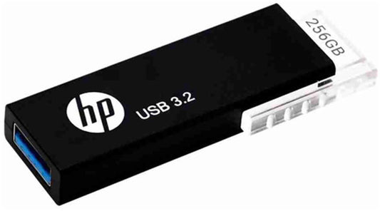 (LS) HP 712W 256GB USB3.2  70MB/s Flash Drive Memory Stick Slide 0°C to 60°C  4.5~5.5 VDC Push-Pull Design External Storage for Windows 10 11 Mac