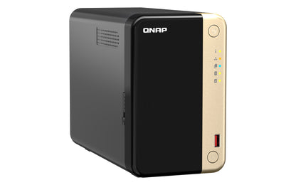 QNAP TS-264 NAS Tower Ethernet LAN Black, Gold N5095-2