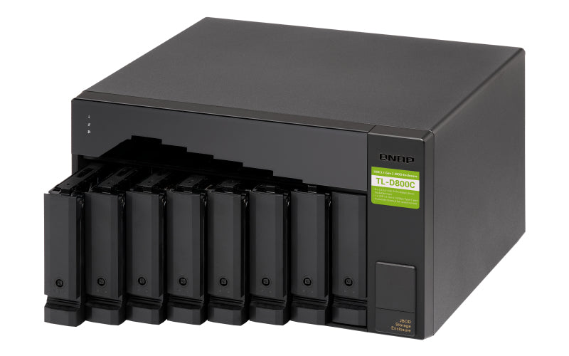 QNAP TL-D800C storage drive enclosure HDD/SSD enclosure Black, Grey 2.5/3.5"-6