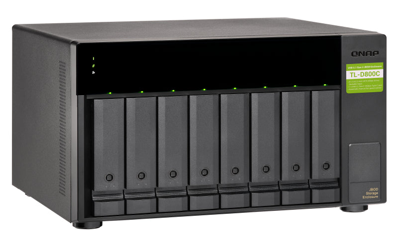 QNAP TL-D800C storage drive enclosure HDD/SSD enclosure Black, Grey 2.5/3.5"-4