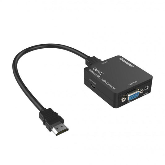 Simplecom CM102 HDMI to VGA + Audio 3.5mm Stereo Converter-0