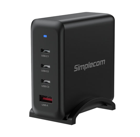Simplecom CU400 4-Port PD 100W GaN Fast Charger 3xUSB-C + USB-A for Phone Tablet Laptop-0