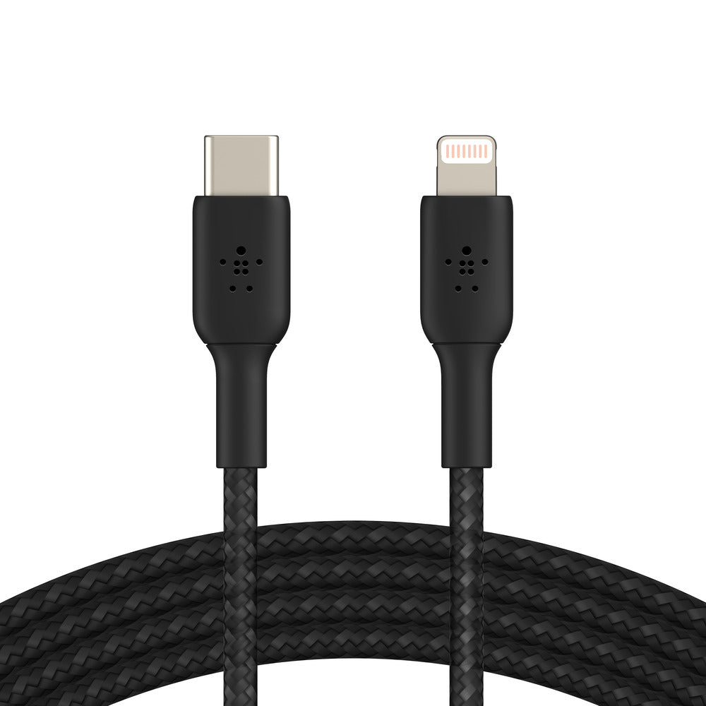 Belkin BoostCharge USB-C to Lightning Braided Cable - For Apple devices - Black-1