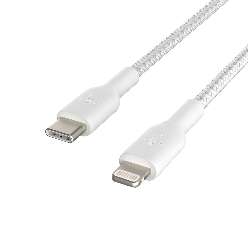 Belkin BOOSTCHARGE USB-C to Lightning Braided Cable - For Apple devices - White-4