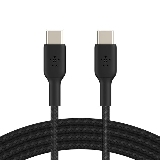 Belkin BoostCharge USB-C to USB-C Braided 1M Cable  - Universally compatible - Black-0