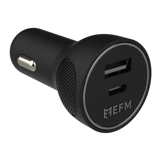 EFM 48W Dual Port Car Charger - With Power Delivery and PPS-0