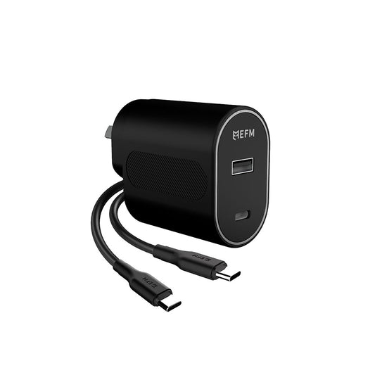 EFM 60W Dual Port Wall Charger - With Type C to Lightning Cable 1M-0