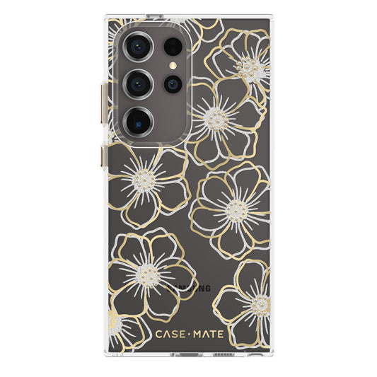 Case-Mate Floral Gems Case - For Samsung Galaxy S24 Ultra - Gold-0