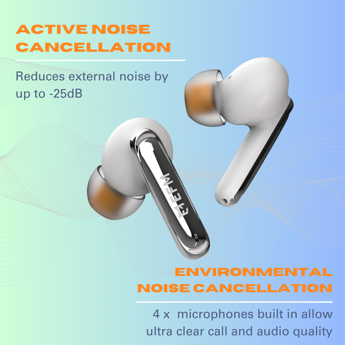 EFM New Orleans TWS Earbuds - With Active Noise Cancelling - Black-3