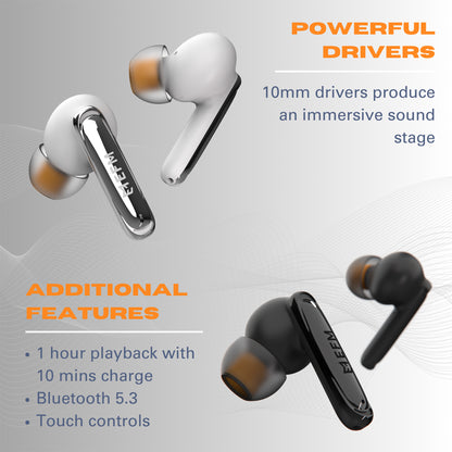 EFM New Orleans TWS Earbuds - With Active Noise Cancelling - Black-5