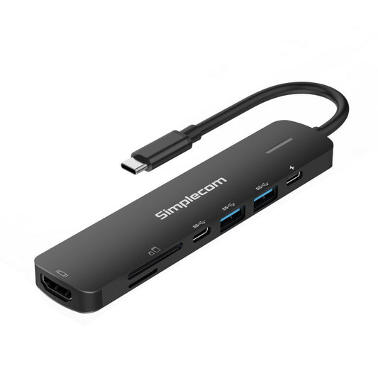 Simplecom CHT570 USB-C SuperSpeed 7-in-1 Multiport Hub Adapter HDMI 2.0 Docking Station-0