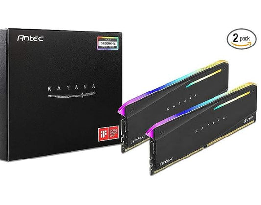 Antec 16GB RGB DDR4 3600MH Katana (2x8GB) 18-20-20-44, PC4-28800 MB/s, 1.35V Desktop High Performance Gaming Memory-0