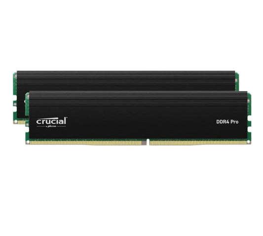 Crucial Pro 32GB (2x16GB) DDR4 UDIMM 3200MHz CL22 Black Heat Spreader Support Intel XMP AMD Ryzen for Desktop PC Gaming Memory-0