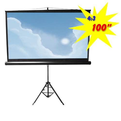 Brateck Standard Portable Tripod Projection Screen -100 ' 4:3 Viewing Size(WxH): 200 x150cm-0
