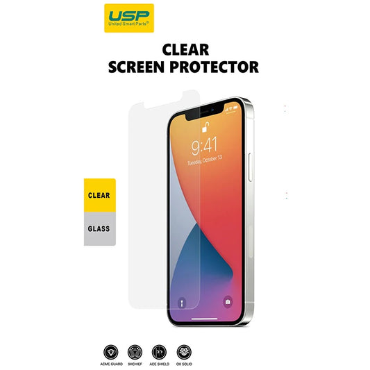 USP Tempered Glass Screen Protector for Apple iPhone 14 / iPhone 13 / iPhone 13 Pro Clear - 9H Surface Hardness, Perfectly Fit Curves, Anti-Scratch-0