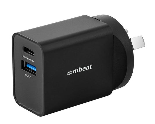 mbeat® Gorilla Power Dual Port 18W USB-C PD & QC 3.0 Charger-0