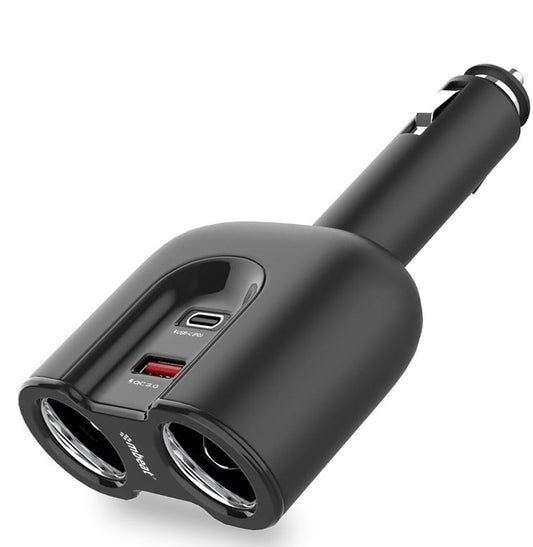 (LS) mbeat® Gorilla Power Dual Port USB-C PD & QC3.0 Car Charger with Cigar Lighter Splitter-0