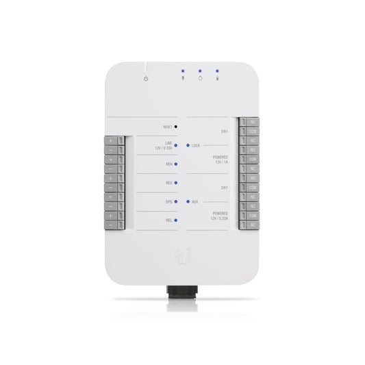Ubiquiti UniFi Access Hub，Single Door Entry Mechanism，PoE Power, Support UA-LITE& UA-PRO,Four Inputs &12v Dry Relays for Most Door Lock, Incl 2Yr Warr-0