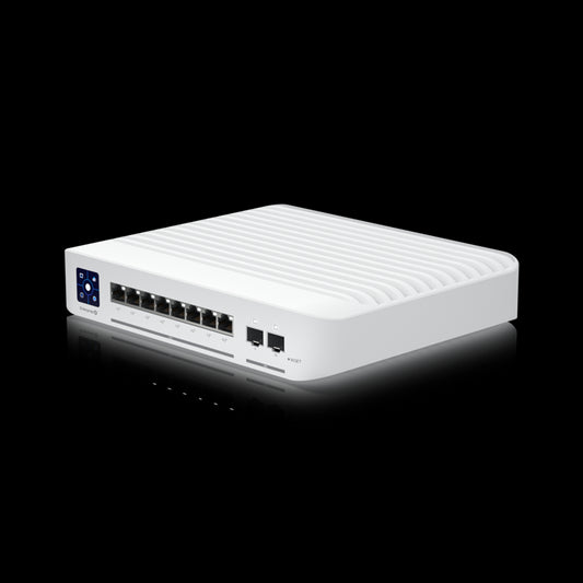 Ubiquiti Switch Enterprise 8-port PoE+ 8x2.5GbE, Ideal For Wi-Fi 6 AP, 2x 10g SFP+ Ports For Uplinks, Managed Layer 3 Switch, Incl 2Yr Warr-0