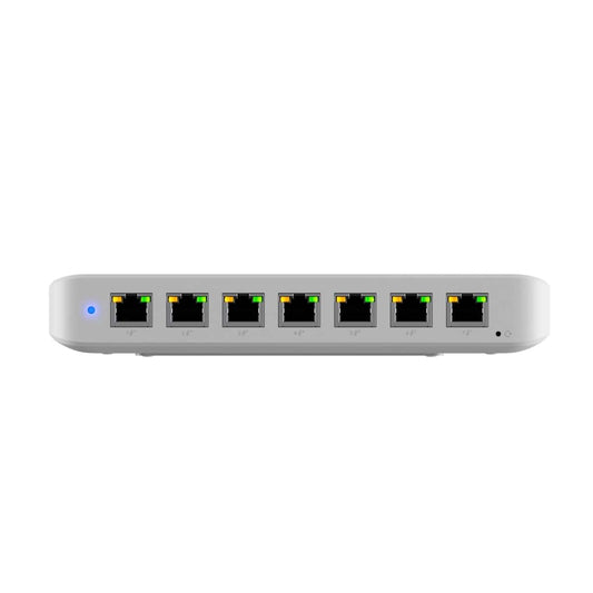 Ubiquiti Ultra 210W, Compact 8-port Layer 2 GbE PoE Switch Versatile Mounting Option,7 GbE PoE+ Output& 1 GbE port, Optiona PoE++ Input, Incl 2Yr Warr-0