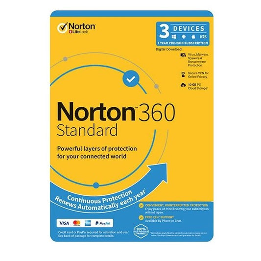 Norton 360 Standard 10GB AU 1 User 3 Device ESD Version - Keys via Email-0