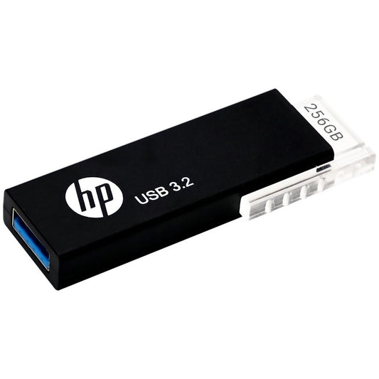 (LS) HP 718W 256GB USB 3.2  70MB/s Flash Drive Memory Stick Slide 0°C to 60°C 5V Capless Push-Pull Design External Storage (> HPFD712LB-256)-0