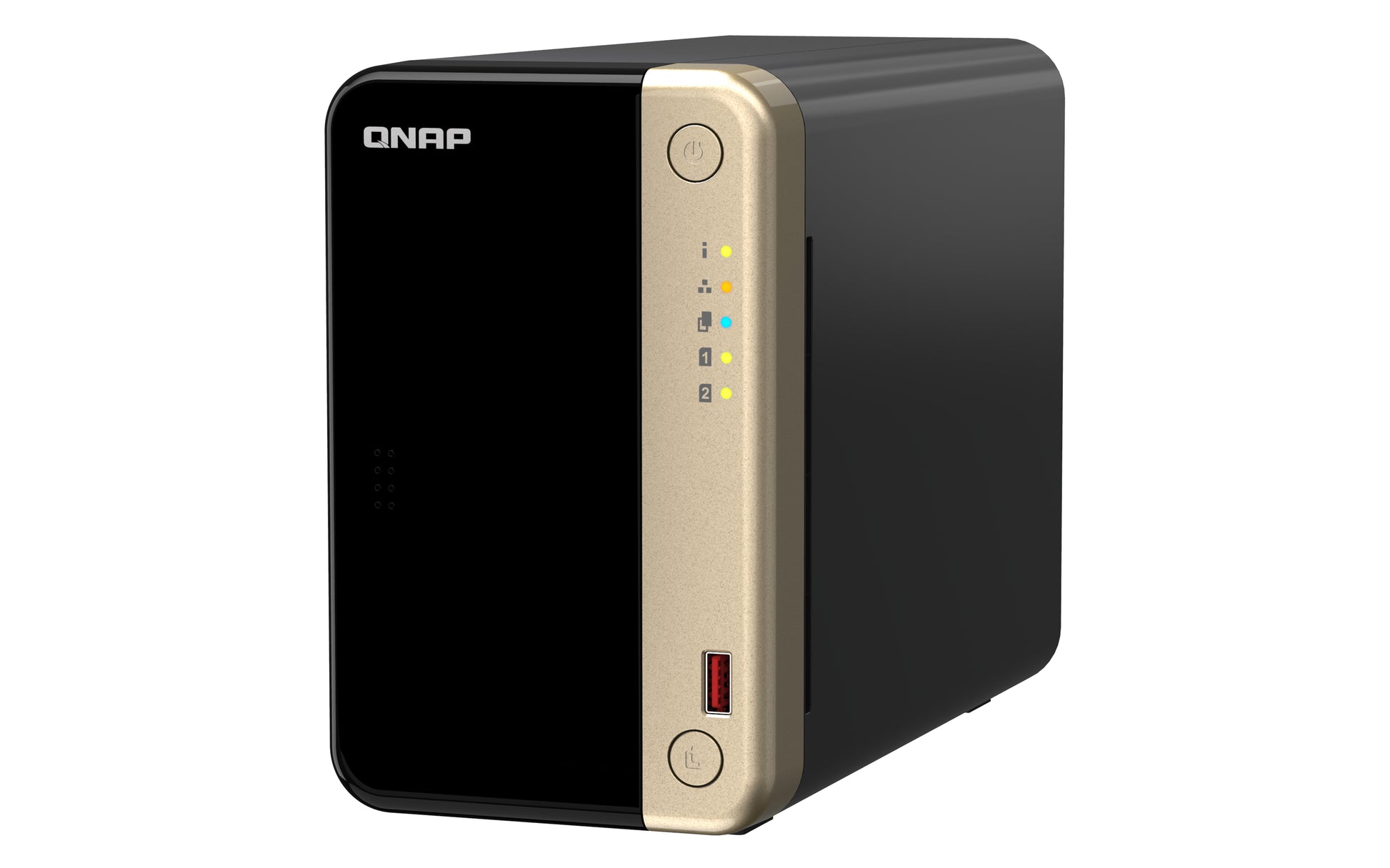 QNAP TS-264 NAS Tower Ethernet LAN Black, Gold N5095-1