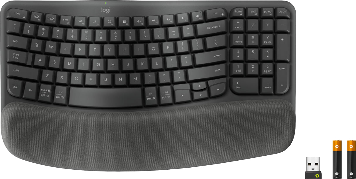 Logitech Wave Keys for Business keyboard RF Wireless + Bluetooth Graphite-5