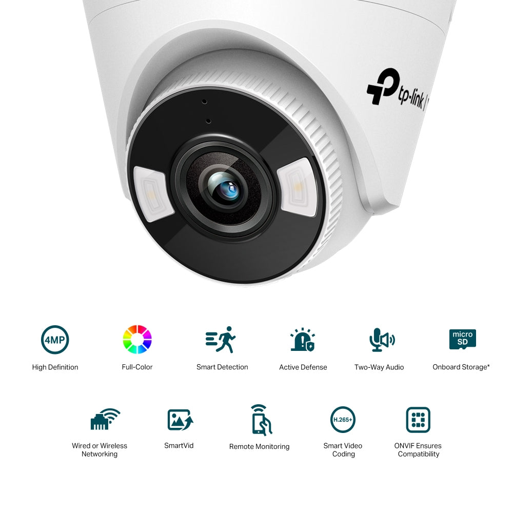 TP-Link VIGI 4MP Full-Color Turret Network Camera-1