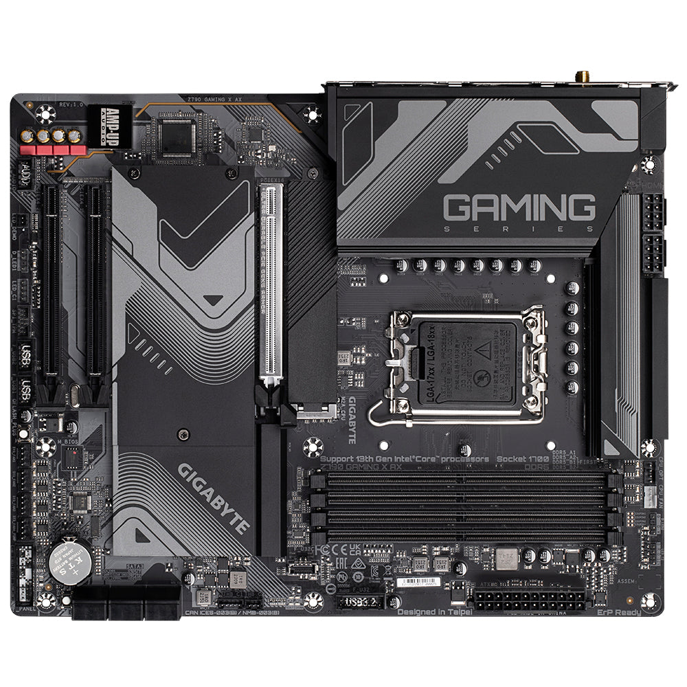 Gigabyte Z790 GAMING X AX Motherboard - Supports Intel Core 14th CPUs, 16*+1+2 Phases Digital VRM, up to 7600MHz DDR5, 4xPCIe 4.0 M.2, Wi-Fi 6E, 2.5GbE LAN , USB 3.2 Gen 2-2