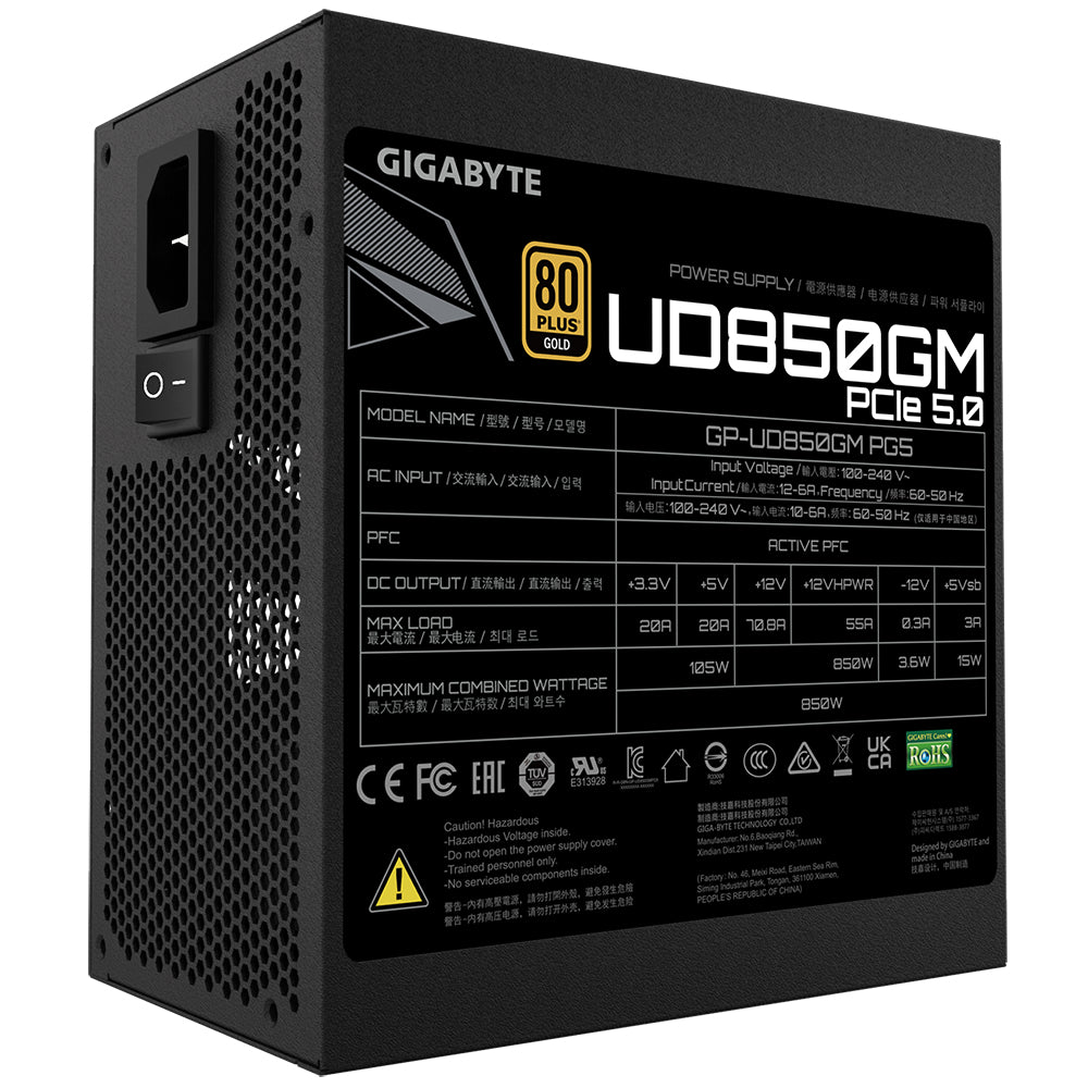 Gigabyte GP-UD850GM PG5 power supply unit 850 W 20+4 pin ATX ATX Black-4