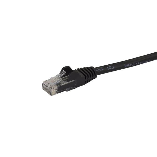 StarTech.com 5m CAT6 Ethernet Cable - Black CAT 6 Gigabit Ethernet Wire -650MHz 100W PoE RJ45 UTP Network/Patch Cord Snagless w/Strain Relief Fluke Tested/Wiring is UL Certified/TIA-1