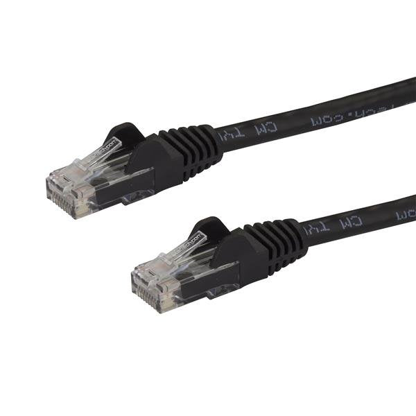 StarTech.com 3m CAT6 Ethernet Cable - Black CAT 6 Gigabit Ethernet Wire -650MHz 100W PoE RJ45 UTP Network/Patch Cord Snagless w/Strain Relief Fluke Tested/Wiring is UL Certified/TIA-0