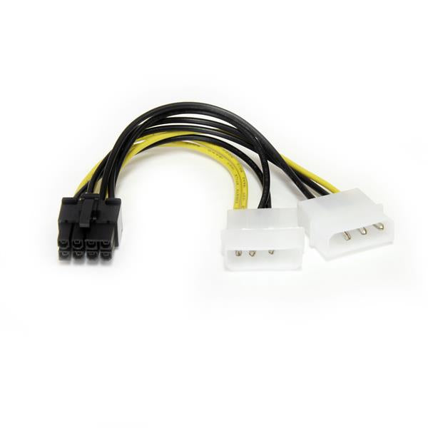 StarTech.com 6in LP4 to 8 Pin PCI Express Video Card Power Cable Adapter-0