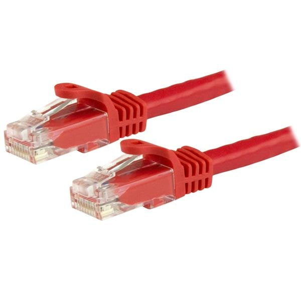 StarTech.com 3m CAT6 Ethernet Cable - Red CAT 6 Gigabit Ethernet Wire -650MHz 100W PoE RJ45 UTP Network/Patch Cord Snagless w/Strain Relief Fluke Tested/Wiring is UL Certified/TIA-0
