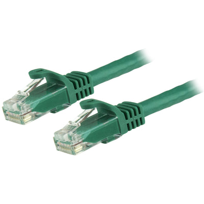 StarTech.com 5m CAT6 Ethernet Cable - Green CAT 6 Gigabit Ethernet Wire -650MHz 100W PoE RJ45 UTP Network/Patch Cord Snagless w/Strain Relief Fluke Tested/Wiring is UL Certified/TIA-0
