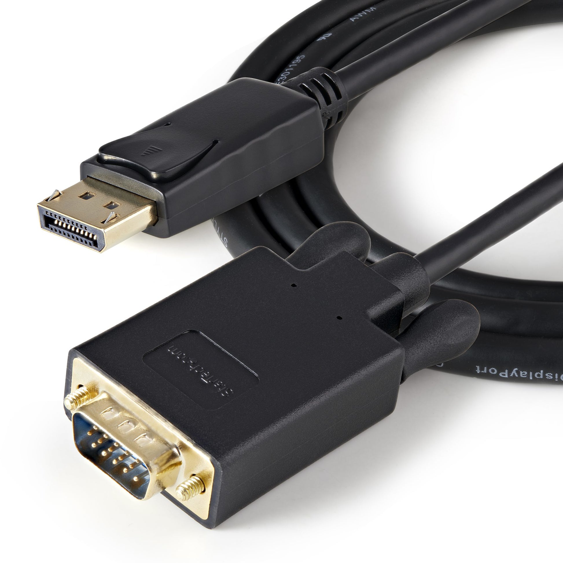 StarTech.com 3ft (1m) DisplayPort to VGA Cable - Active DisplayPort to VGA Adapter Cable - 1080p Video - DP to VGA Monitor Cable - DP 1.2 to VGA Converter - Latching DP Connector-3