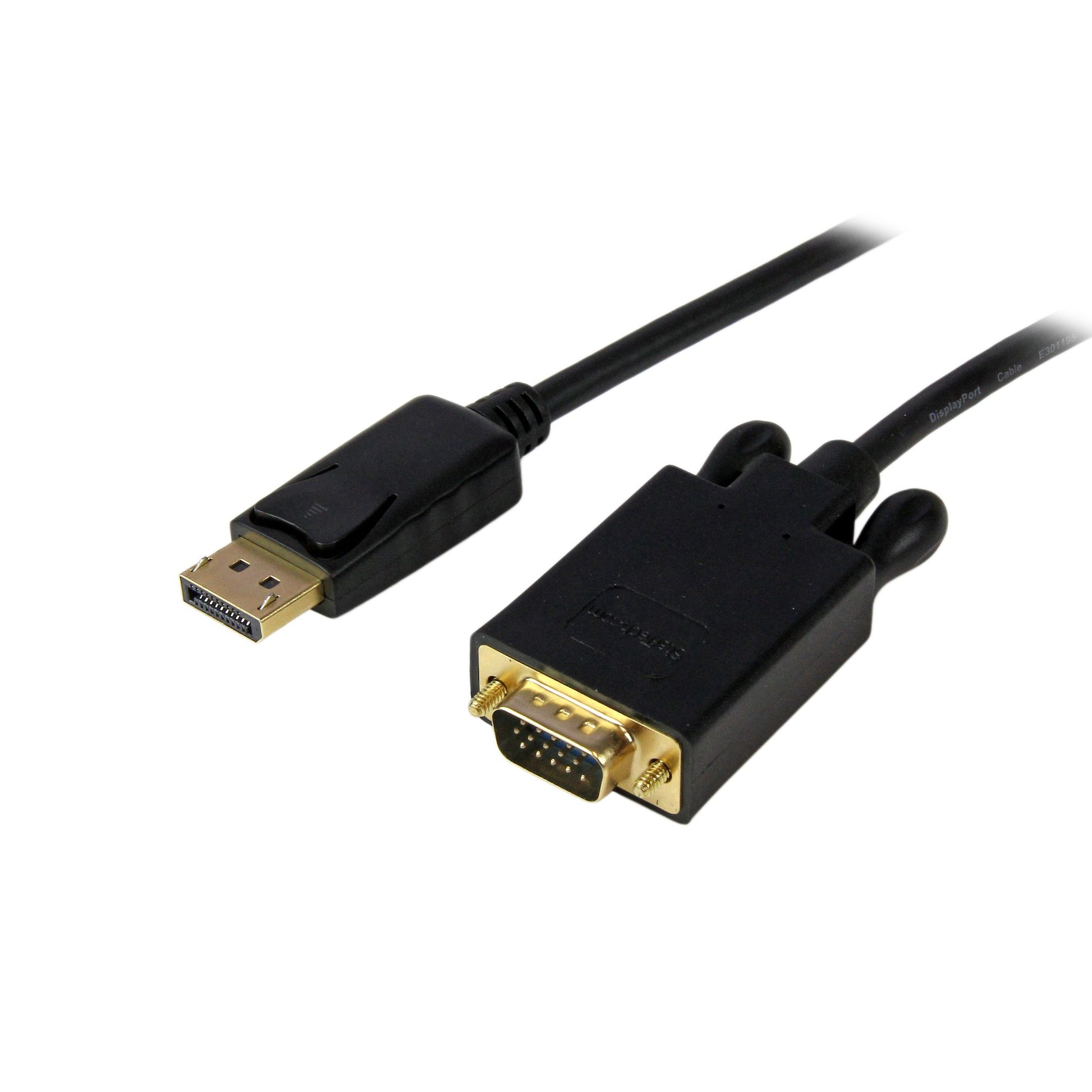 StarTech.com 6ft (1.8m) DisplayPort to VGA Cable - Active DisplayPort to VGA Adapter Cable - 1080p Video - DP to VGA Monitor Cable - DP 1.2 to VGA Converter - Latching DP Connector-0