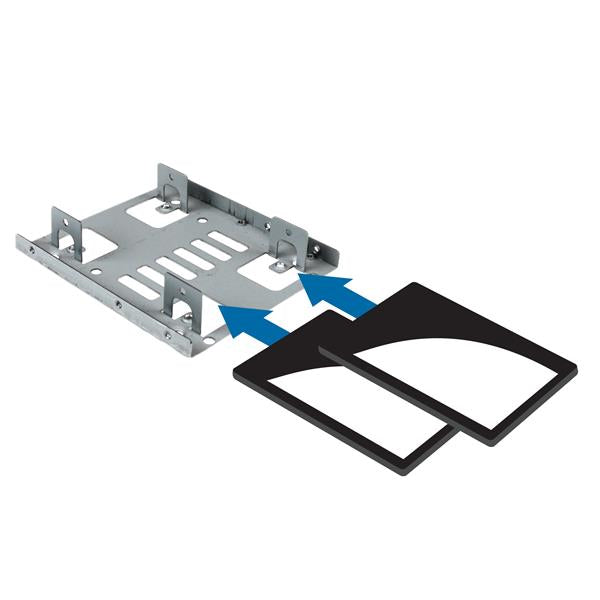 StarTech.com Dual 2.5" to 3.5" HDD Bracket for SATA Hard Drives - 2 Drive 2.5" to 3.5" Bracket for Mounting Bay-4