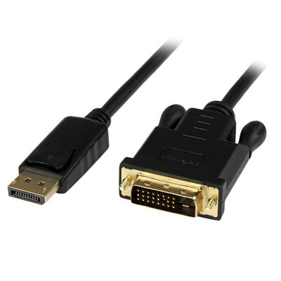 StarTech.com 6ft (1.8m) DisplayPort to DVI Cable - 1080p Video - Active DisplayPort to DVI Adapter Cable - DisplayPort to DVI-D Cable Single Link - DP 1.2 to DVI Monitor Cable Converter-0