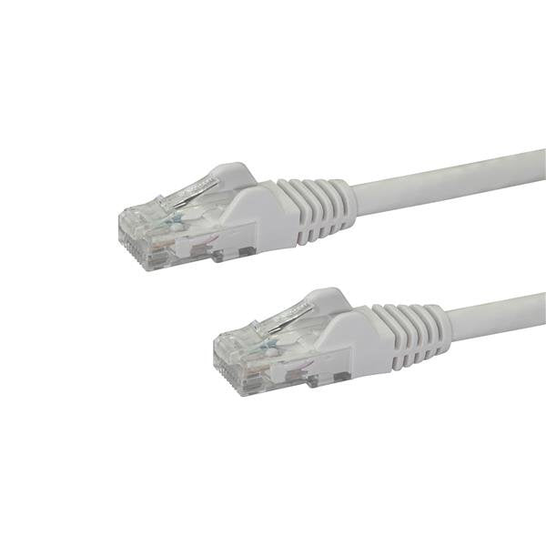 StarTech.com 1m CAT6 Ethernet Cable - White CAT 6 Gigabit Ethernet Wire -650MHz 100W PoE RJ45 UTP Network/Patch Cord Snagless w/Strain Relief Fluke Tested/Wiring is UL Certified/TIA-0