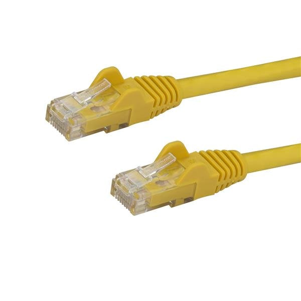 StarTech.com 2m CAT6 Ethernet Cable - Yellow CAT 6 Gigabit Ethernet Wire -650MHz 100W PoE RJ45 UTP Network/Patch Cord Snagless w/Strain Relief Fluke Tested/Wiring is UL Certified/TIA-0