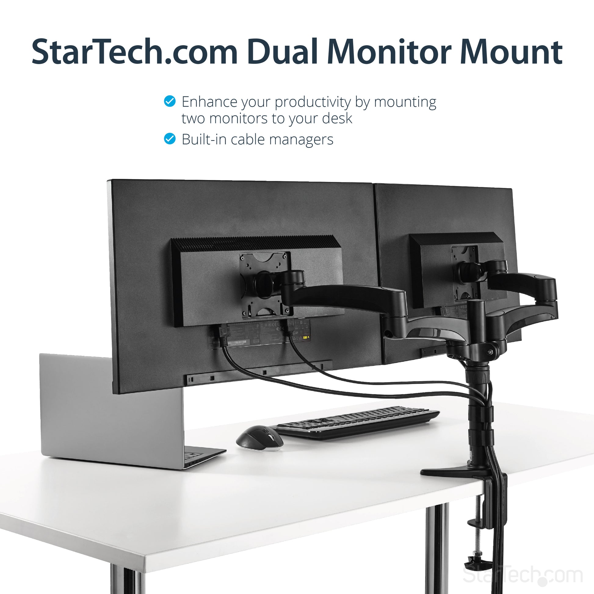 StarTech.com Desk-Mount Dual Monitor Arm - Articulating-9