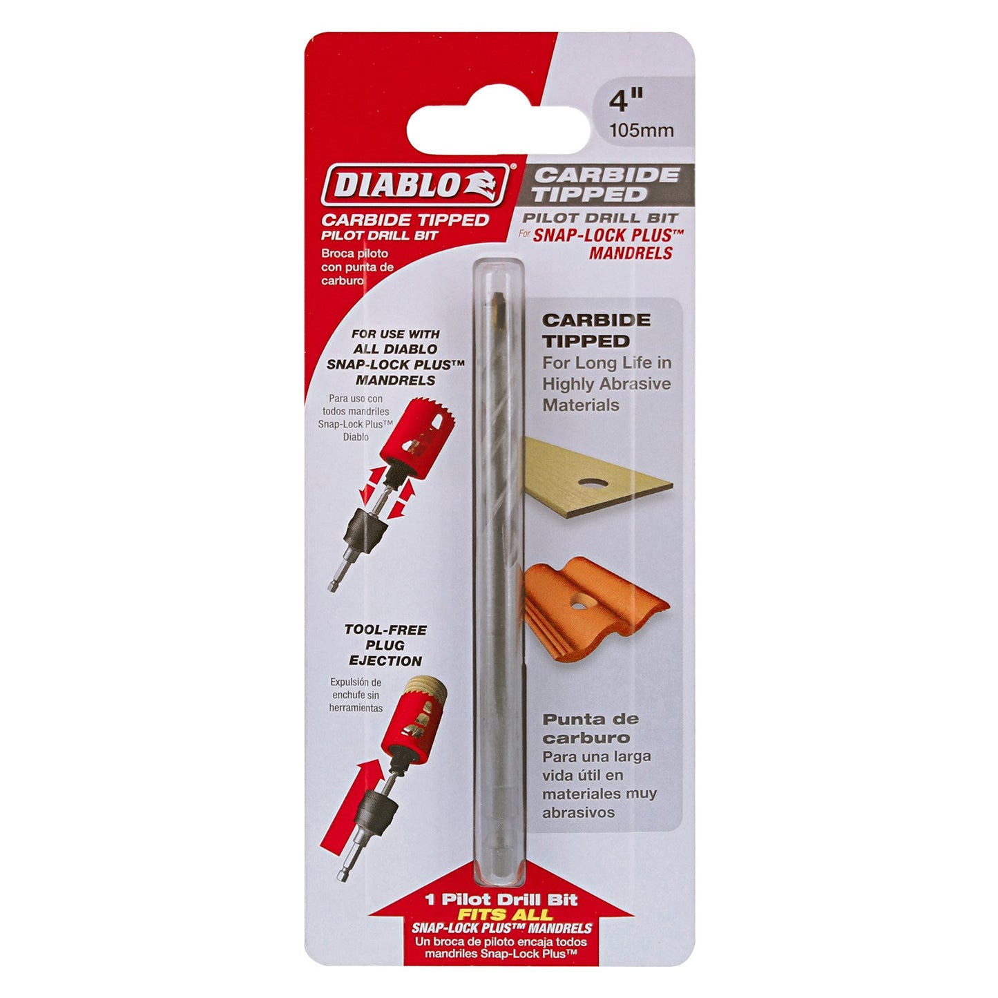 Diablo 4" Carbide Tipped Pilot Drill Bit-0