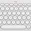 Logitech Pebble Keys 2 K380s keyboard RF Wireless + Bluetooth QWERTY English White-0