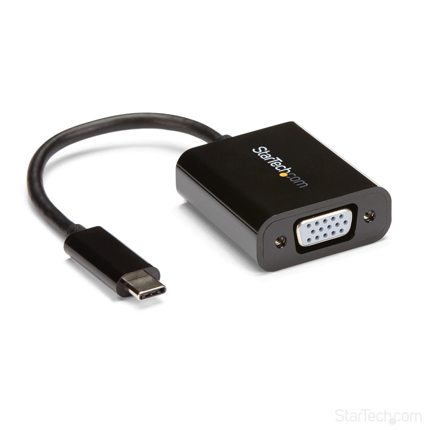 StarTech.com USB-C to VGA Adapter - Black - 1080p - Video Converter For Your MacBook Pro - USB C to VGA Display Dongle - Upgraded Version is CDP2VGAEC-0