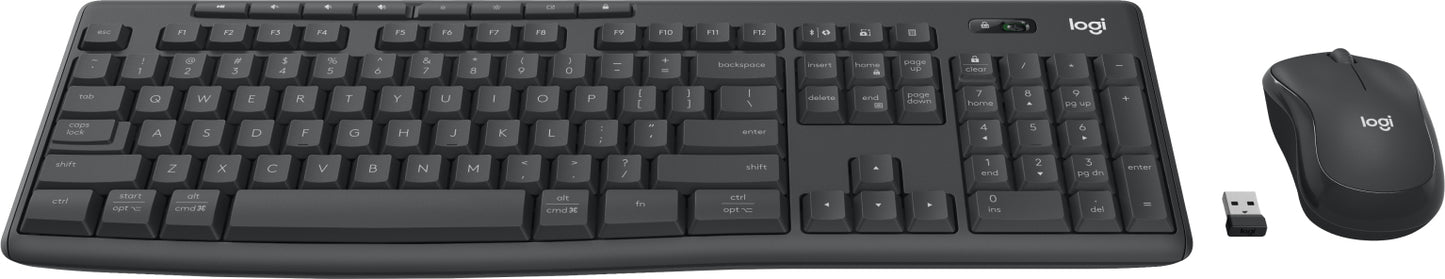 Logitech MK370 Combo for Business keyboard Mouse included Office RF Wireless + Bluetooth QWERTY US English Graphite-1