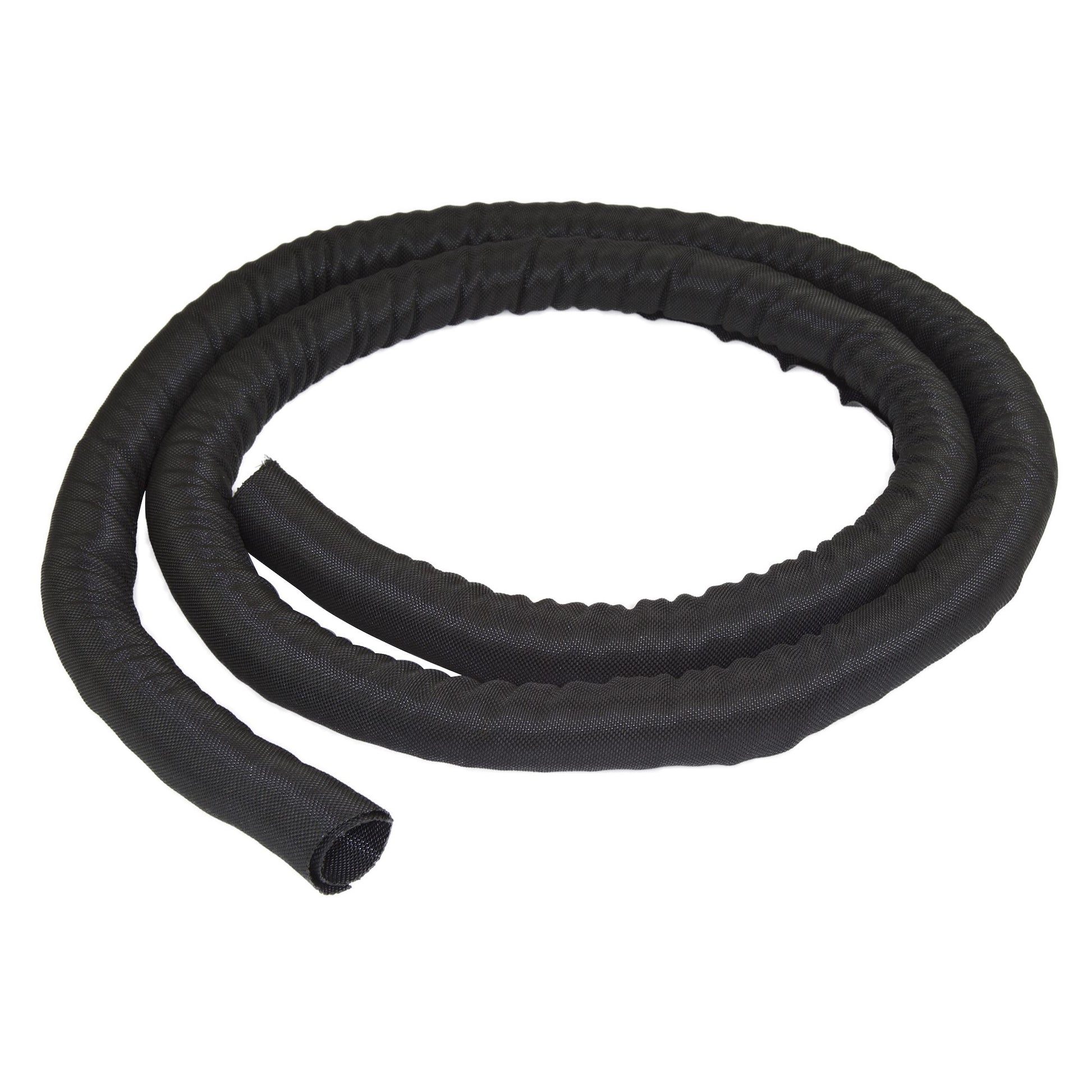 StarTech.com 6.5' (2m) Cable Management Sleeve - Flexible Coiled Cable Wrap - 1.0-1.5" dia. Expandable Sleeve - Polyester Cord Manager/Protector/Concealer - Black Trimmable Cable Organizer-0