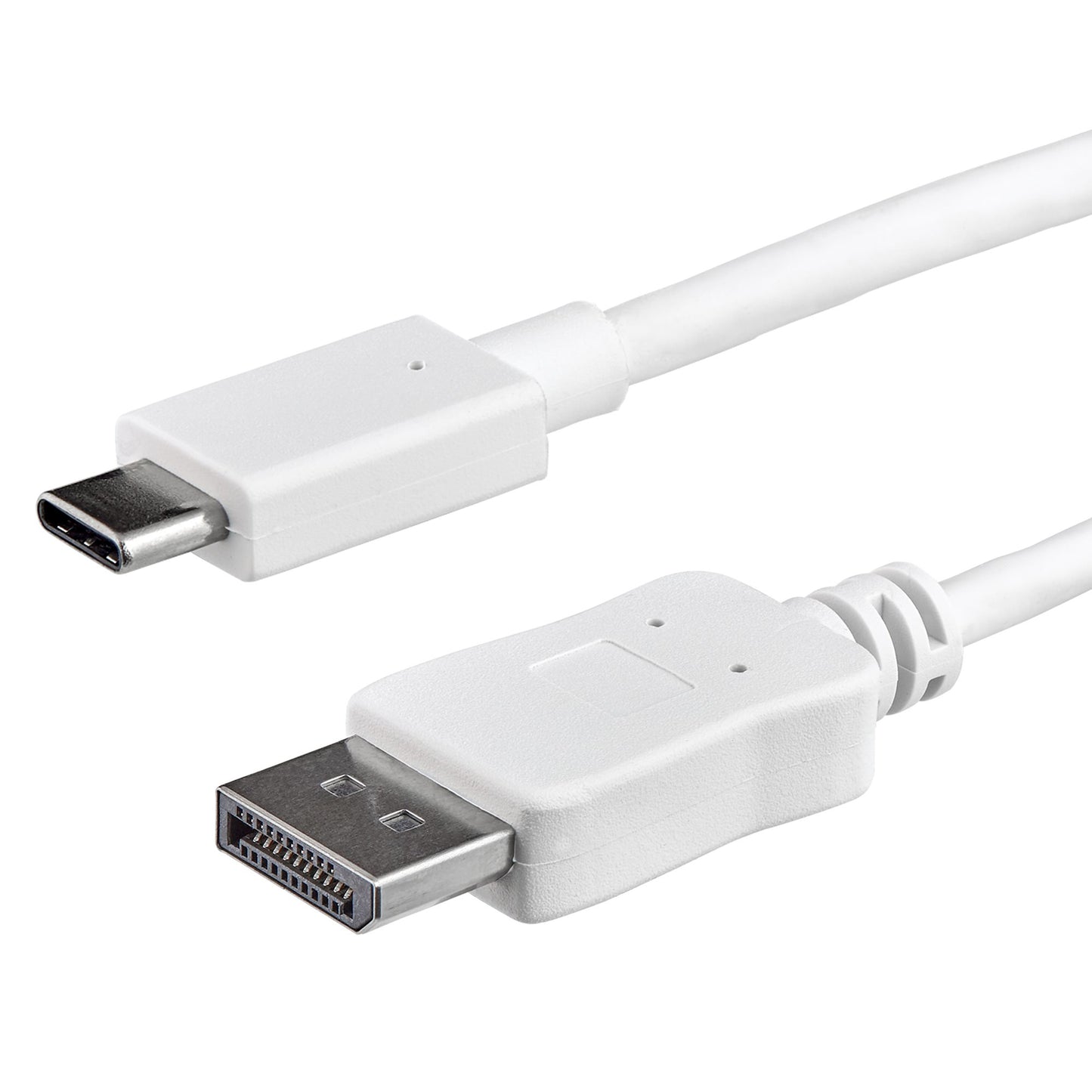 StarTech.com 3ft/1m USB C to DisplayPort 1.2 Cable 4K 60Hz - USB-C to DisplayPort Adapter Cable HBR2 - USB Type-C DP Alt Mode to DP Monitor Video Cable - Works w/ Thunderbolt 3 - White-0